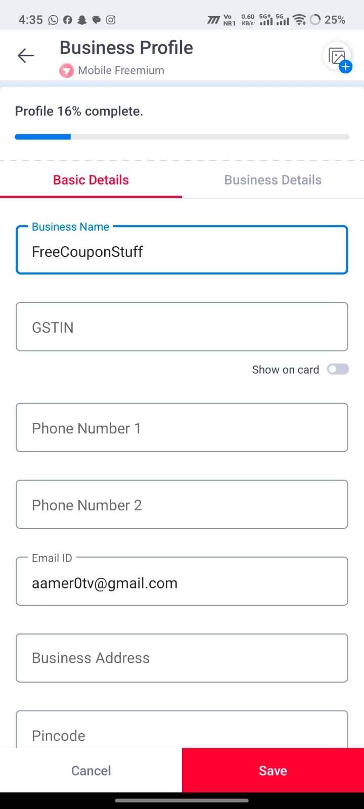 Step 4: Complete your profile and claim the discount — Vyapar Referral Code PNQ1G9 Get Free Upto 60% Discount