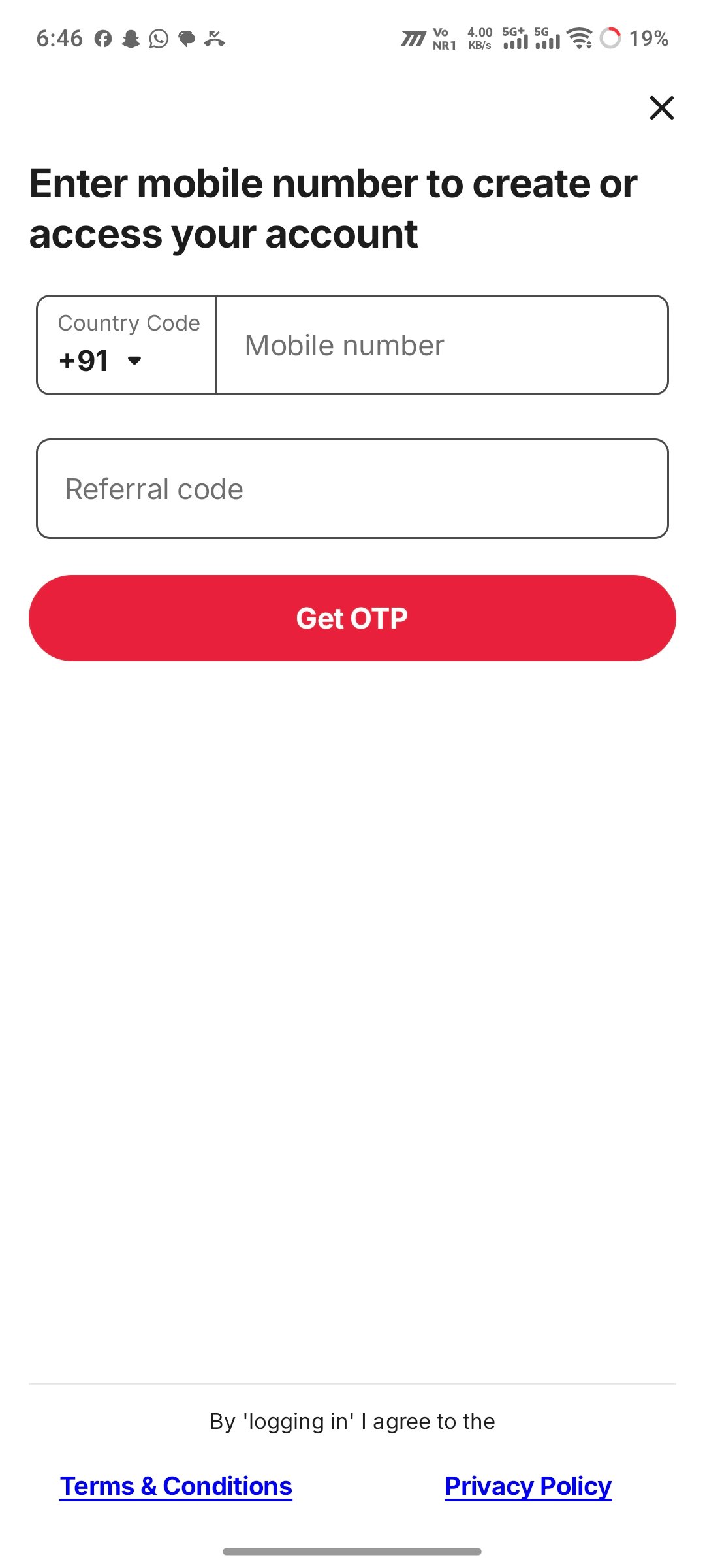 Step 2: Create Your Account — RedBus Referral Code redchnfi Get Free Rs 250 Cash Bonus
