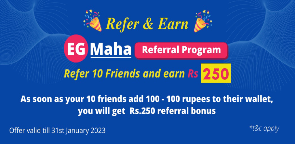 EG Payment Refer and Earn Free Cash